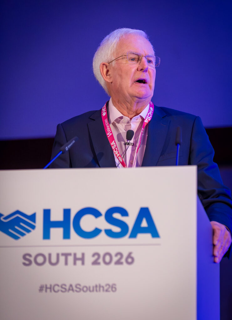 Howard Rolfe at the lectern at HCSA South