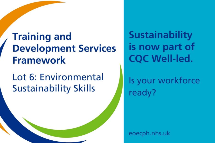 The name of the article, the name of the framework and the name of lot 6 - Environmental sustainability skills - set against the Hub logo.