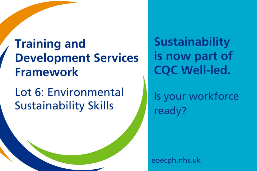 The name of the article, the name of the framework and the name of lot 6 - Environmental sustainability skills - set against the Hub logo.