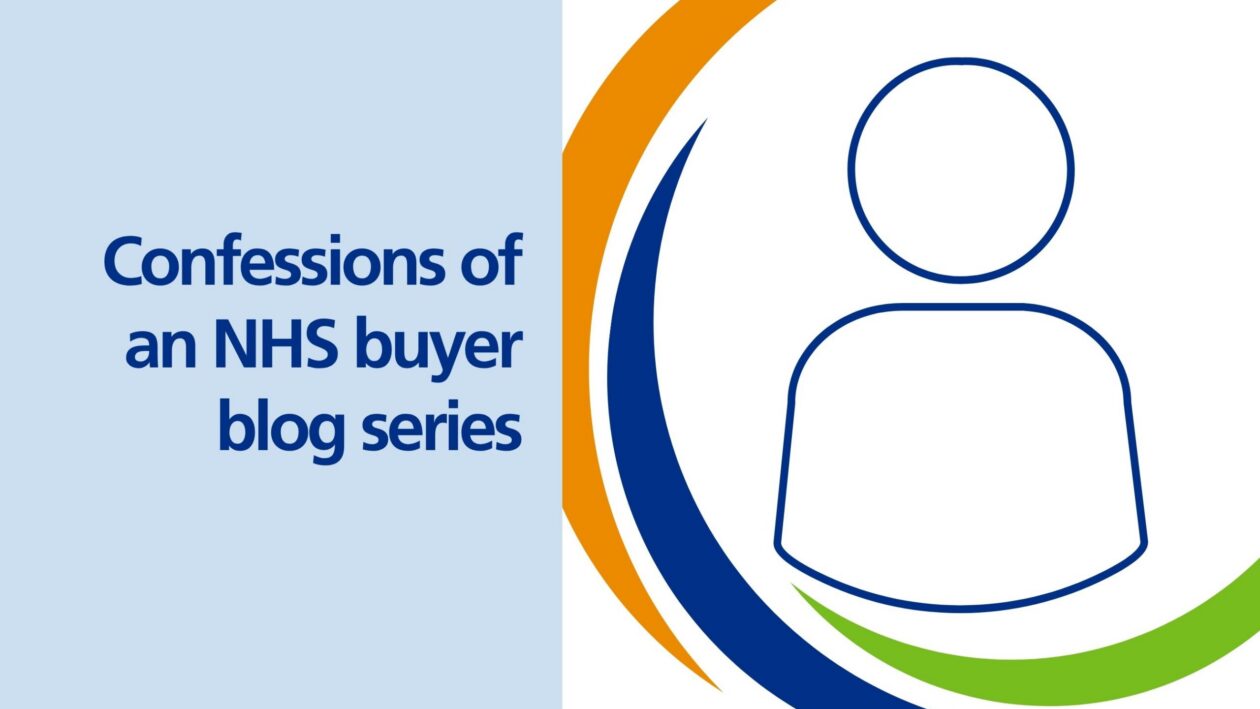 Text reading 'Confessions of an NHS buyer blog series'